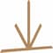 Ekena Millwork Saratoga Timber Gable Bracket, Western Red Cedar, 96"W x 64"H x 1 1/2"D x 3 1/2"F, 16/12 Pitch GBW096X64X0204SAR00SWR - alternate 3